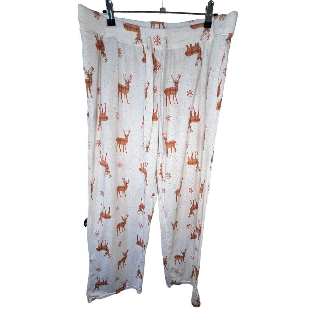 Joyspun Christmas Holiday Reindeer Lightweight Pajama Pants
